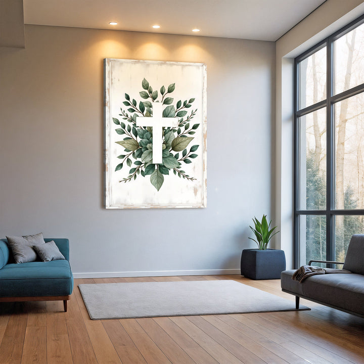 Minimalist Cross Faith Wall Art II