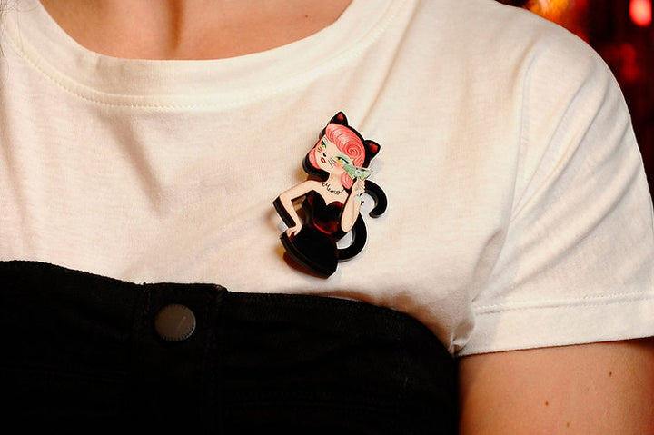 Cat Woman Brooch by Laliblue