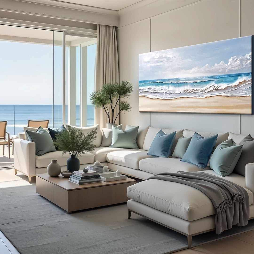 Serene Ocean Wave Coastal Wall Art VII