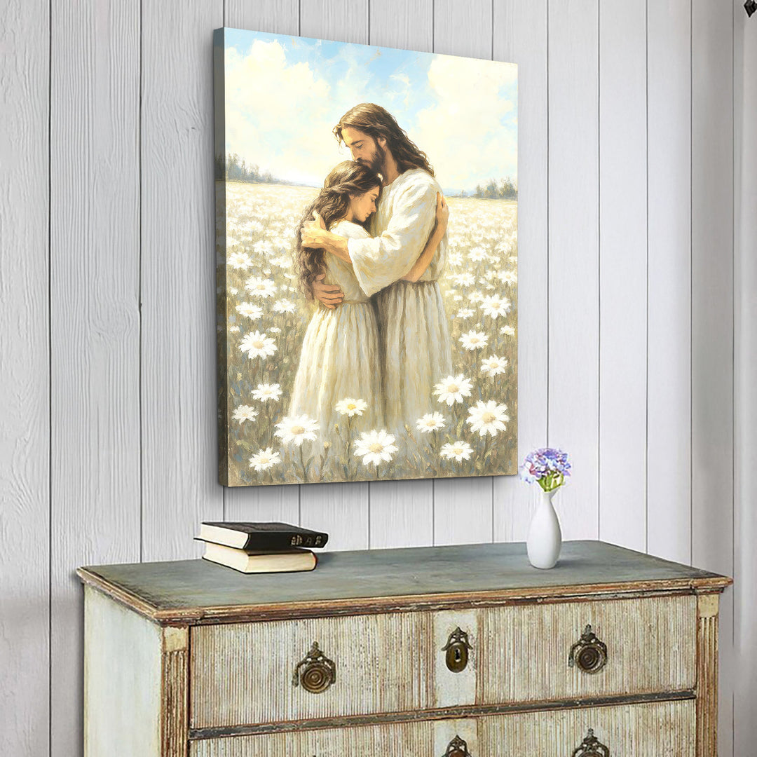 Divine Embrace of Grace Faith Wall Art