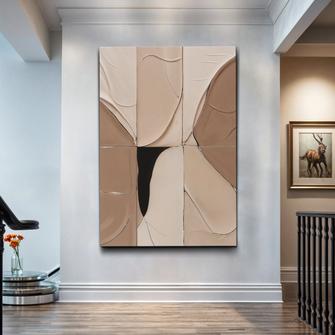 Neutral Abstract Boho Impasto Wall Art