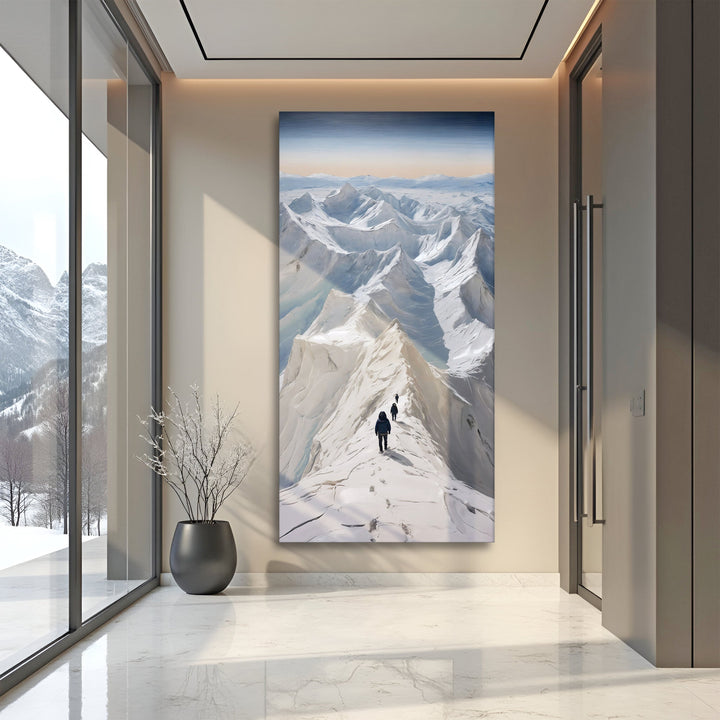 Snow Mountain Abstract Wall Art