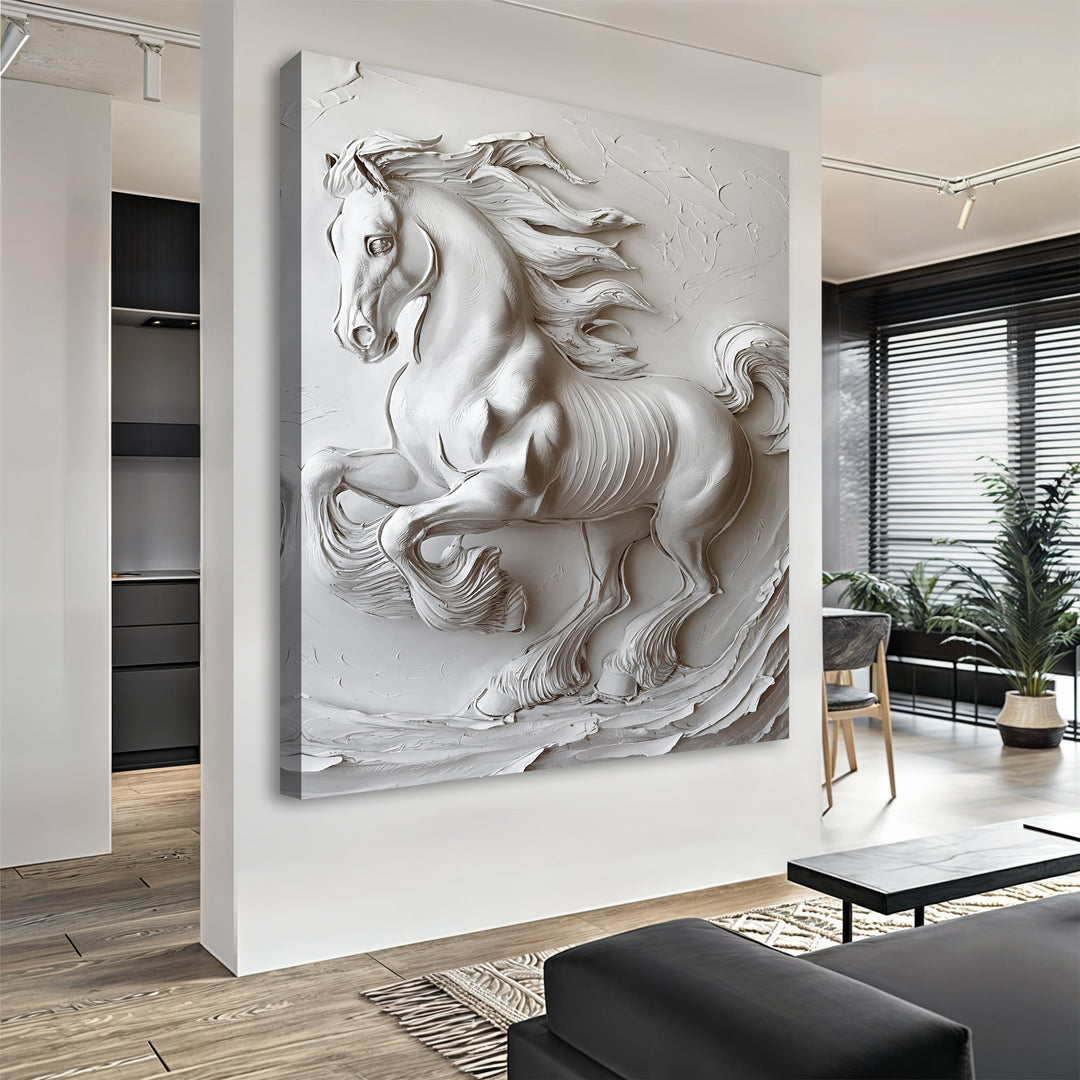 3D Minimalist Horse Wall Art