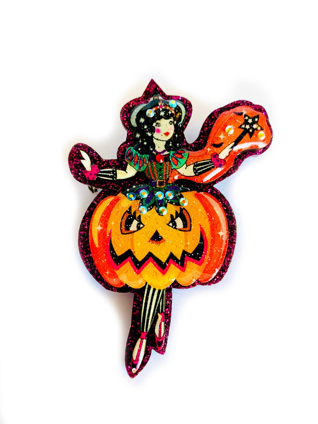 Pumpkin Fairy Brooch by Rosie Rose Parker