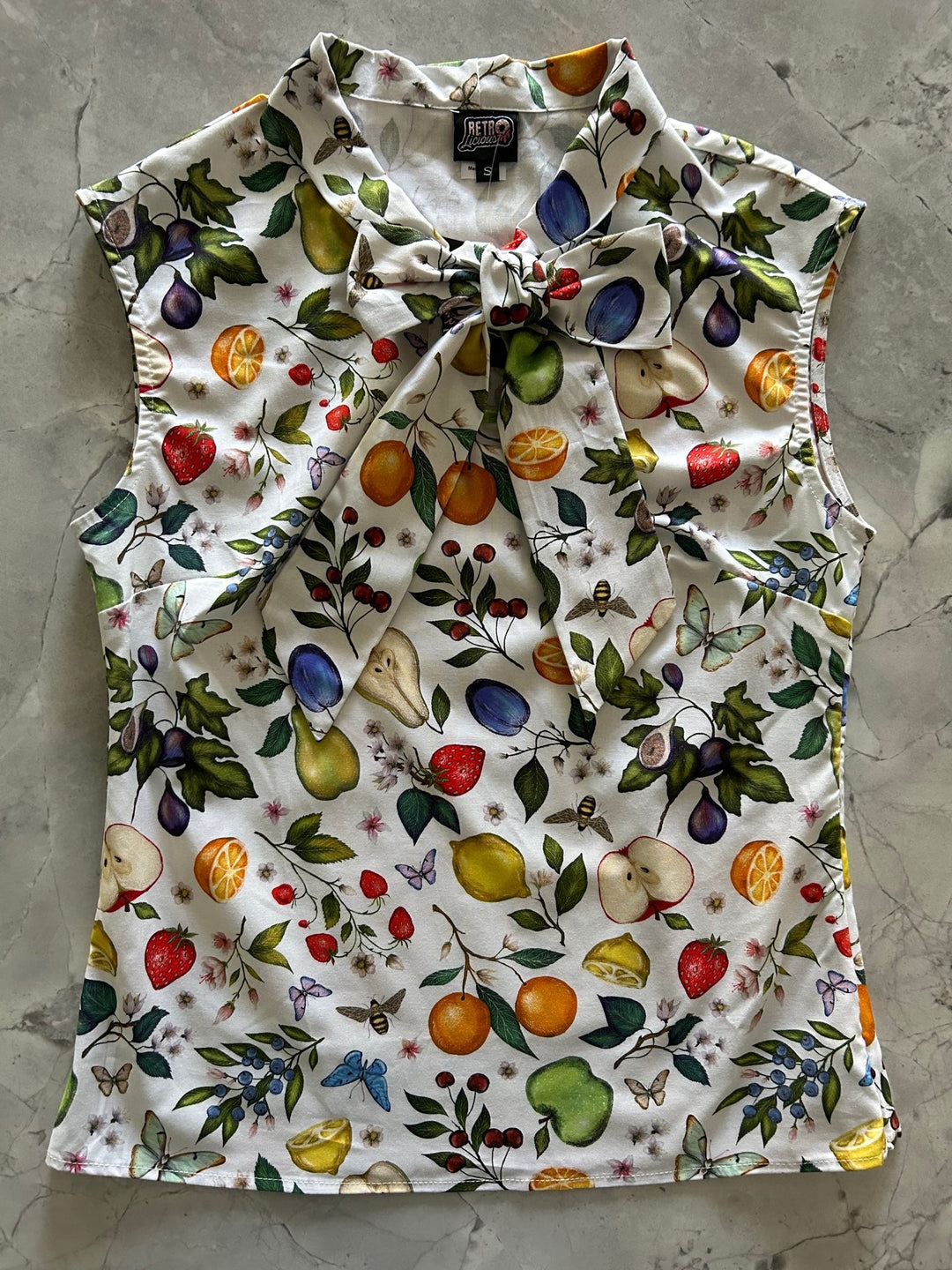 Fruits & Butterflies Bow Top - Plus Sizes only