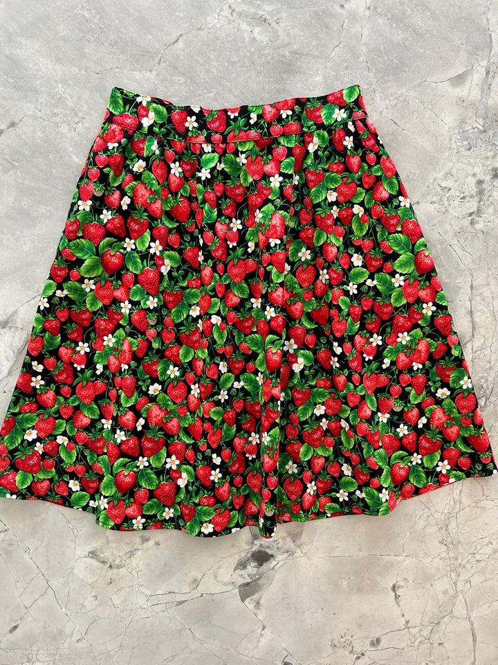 Strawberries A-line Skirt