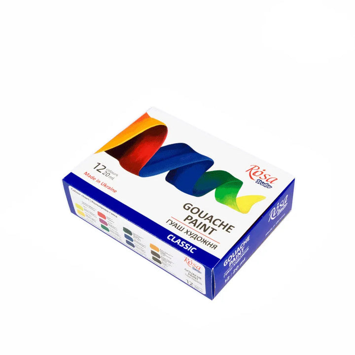 Rosa Studio Gouache Paint Set Classic 12 colors (0.68 oz each)