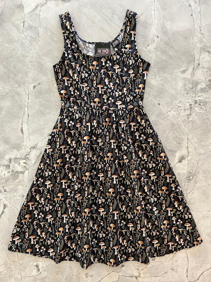 Mushrooms Fit & Flare Dress - XS only, 1 left!