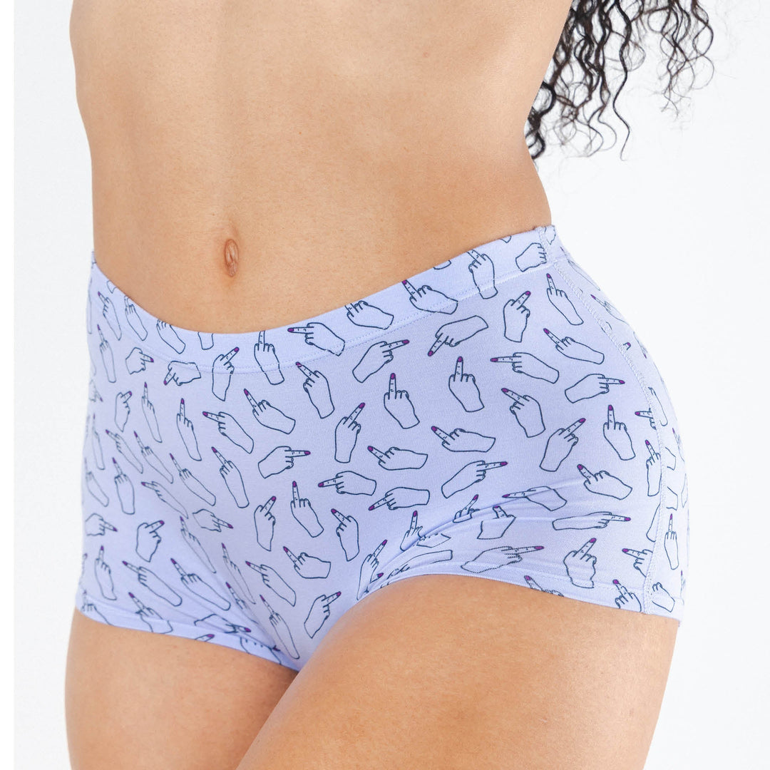 The Little Birdy | Middle Finger Modal Boyshort Underwear