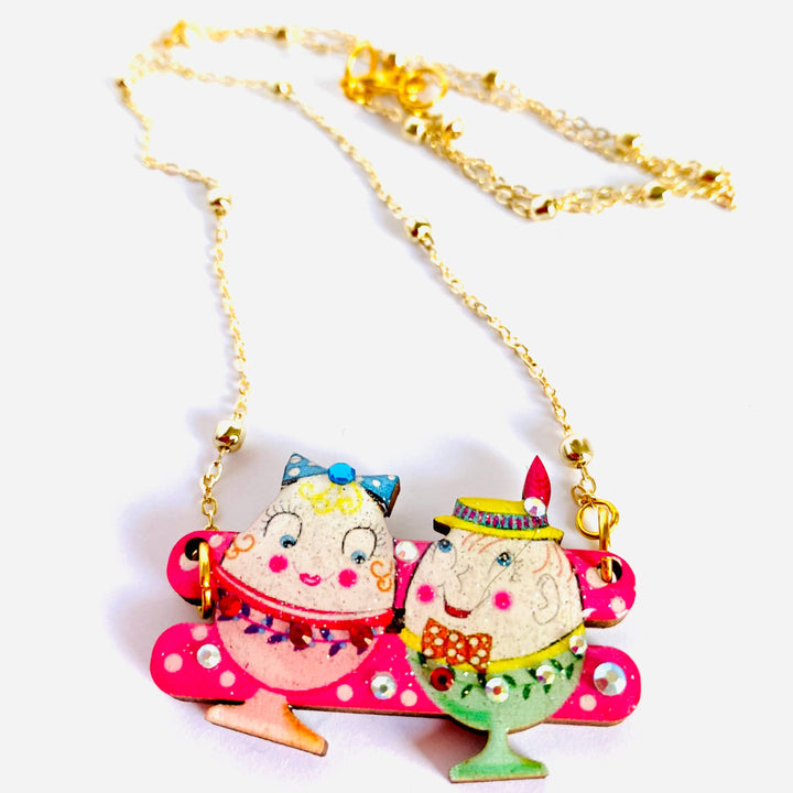 Easter Egg Cup Necklace by Rosie Rose Parker