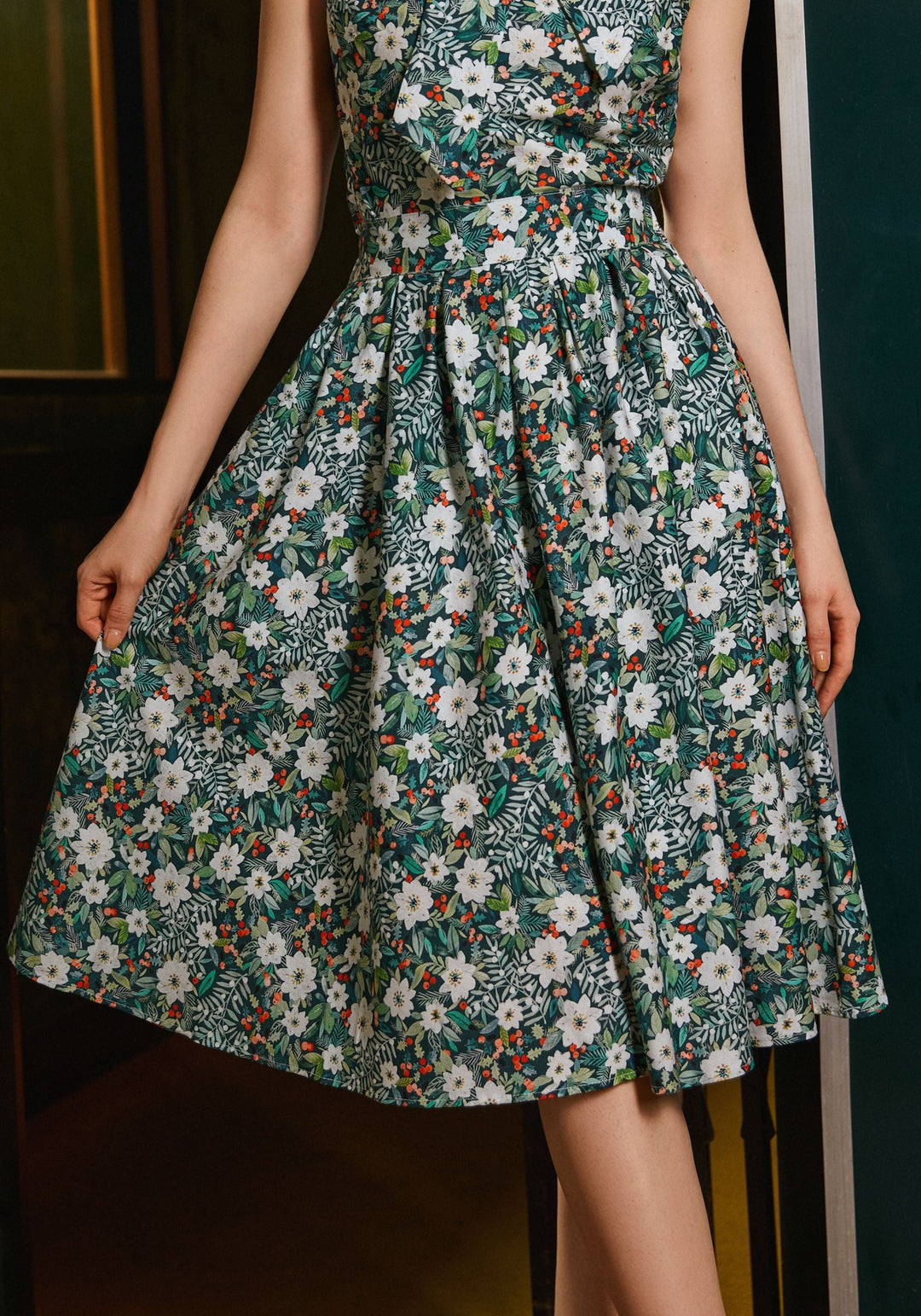Winter Floral Doris Skirt