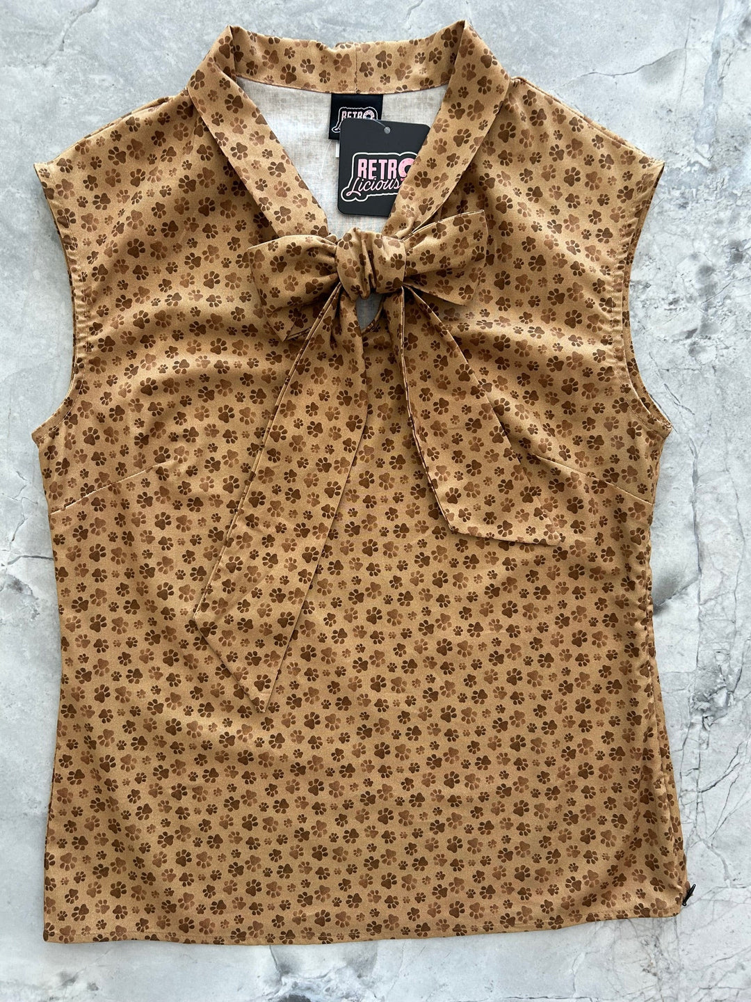 Paw Print Bow Top