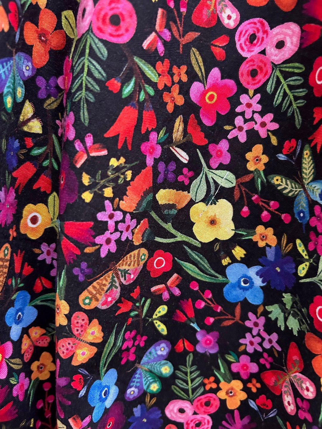 Butterfly Floral Midi Dress - XL only