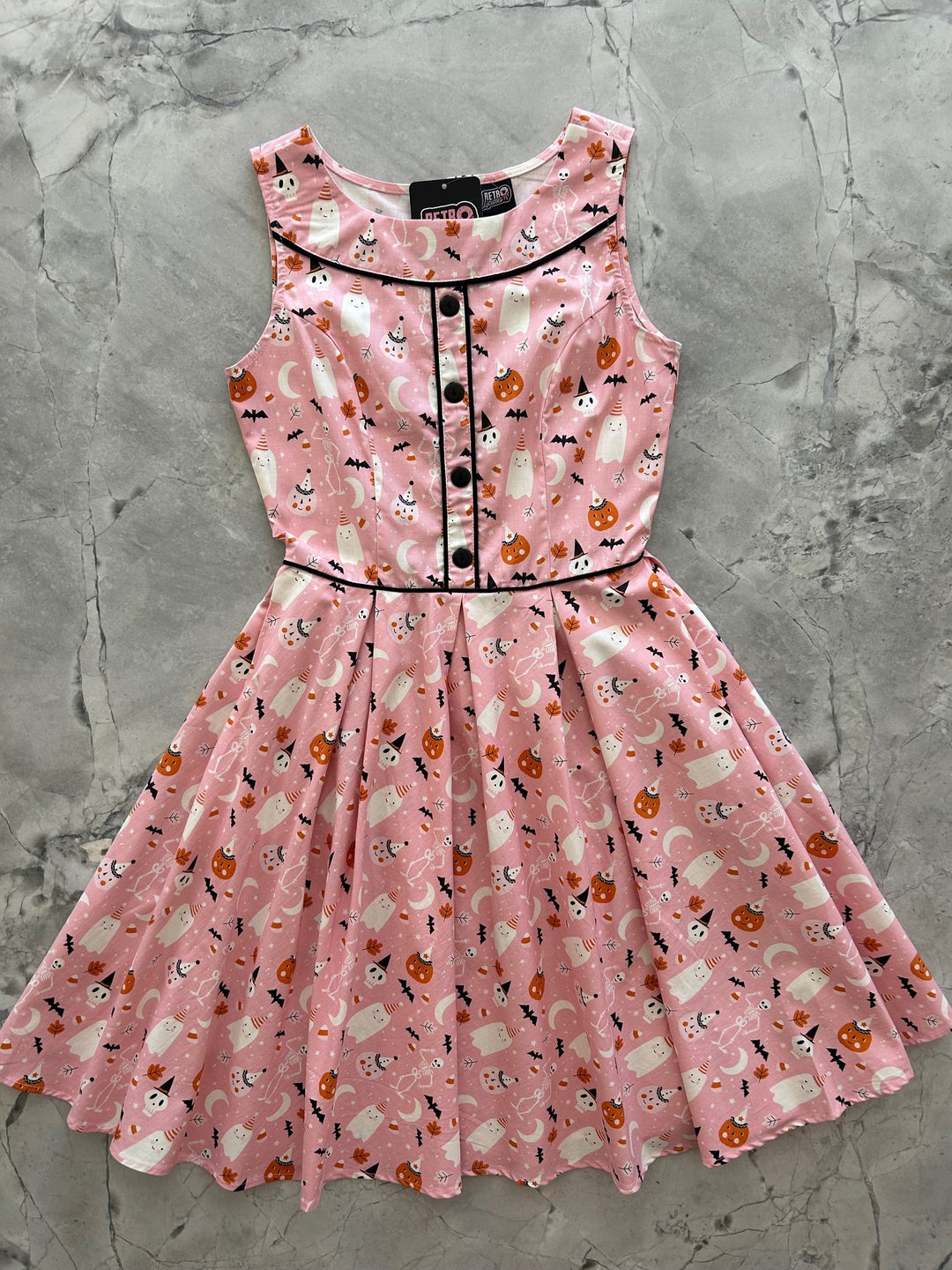 Elizabeth Dress in Pink Halloween - Large only, 1 left!