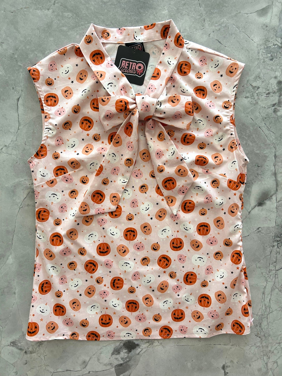 Pink Jack-o’-lantern Bow Top
