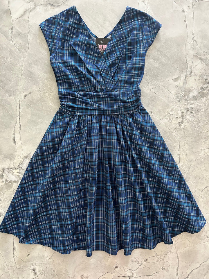 Blue Plaid Greta Dress