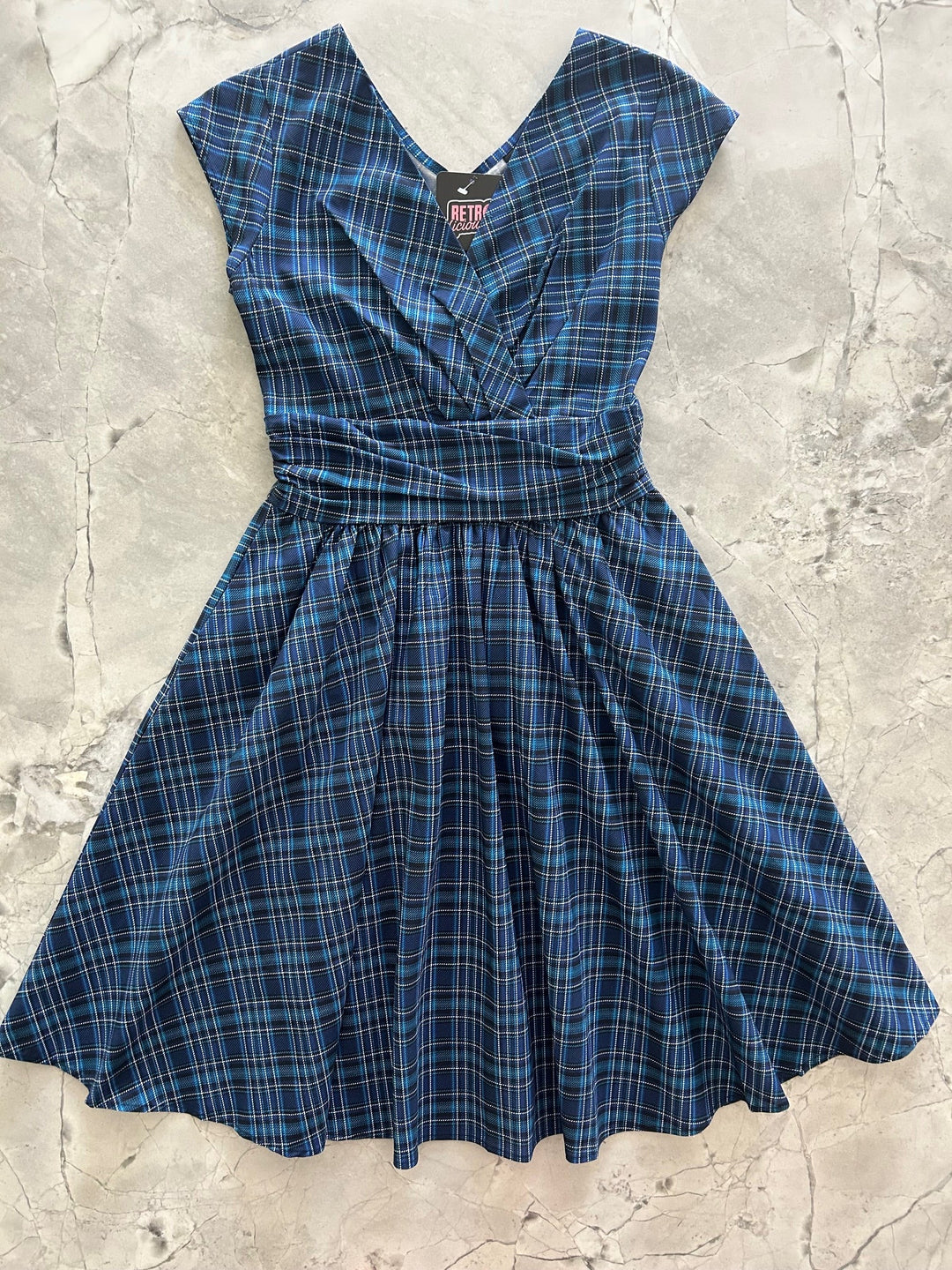 Blue Plaid Greta Dress