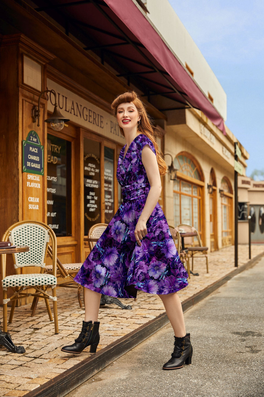 Dragonfly Floral Greta Dress