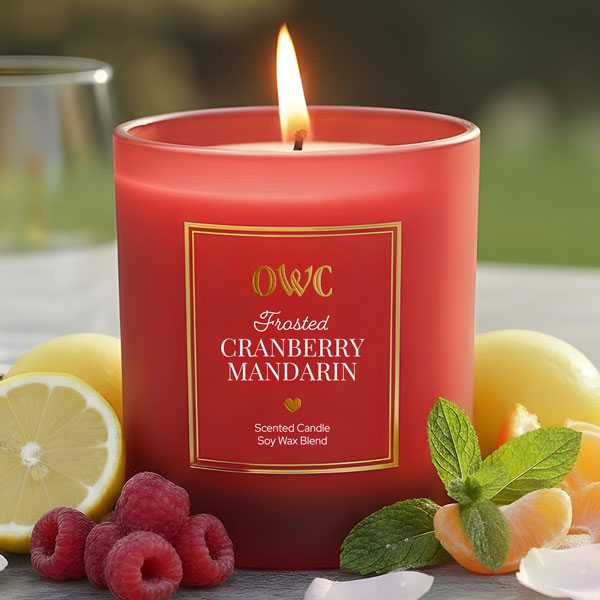 Frosted Cranberry Mandarin Candle