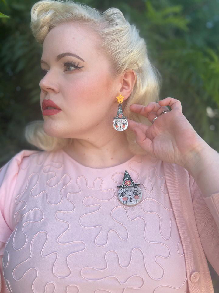Bloomin' Luna Witch Brooch by Lipstick & Chrome – view 6