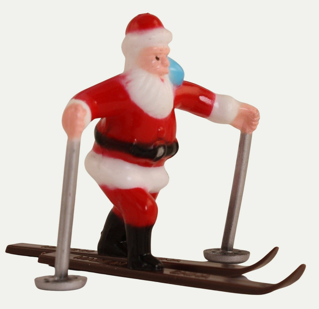 Santa Skiers - 1960 Vintage - Two Figures