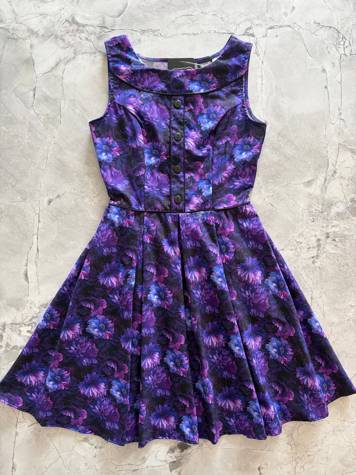Elizabeth Dress in Purple Floral
