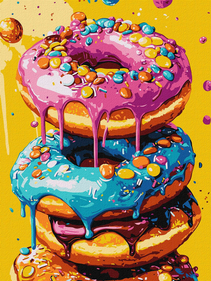 Painting by Numbers kit Delicious donuts KHO5720