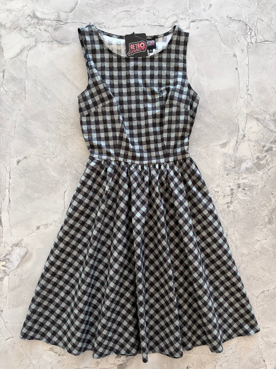Checkered Cats Vintage Dress