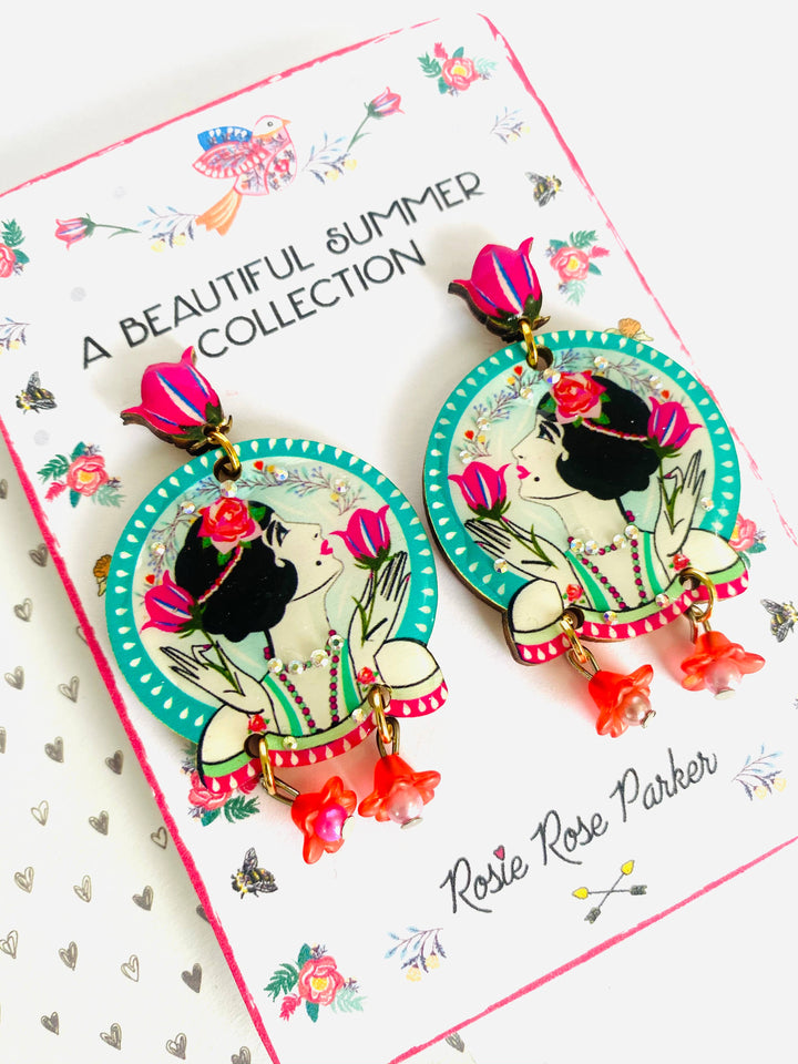 Lady Tulip Statement Earrings by Rosie Rose Parker