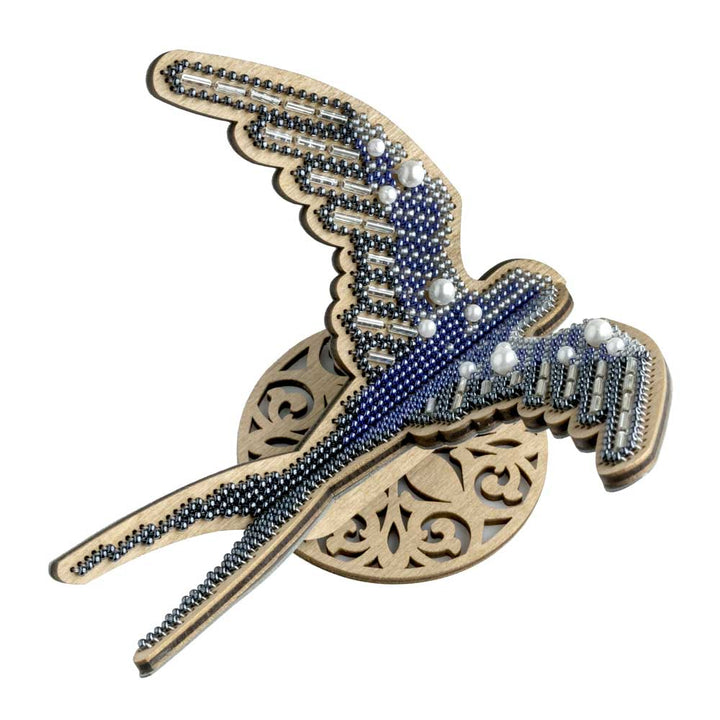 Wooden Bead Embroidery Kit ‚Äì ‚ÄúSwallow‚Äù FLK-583