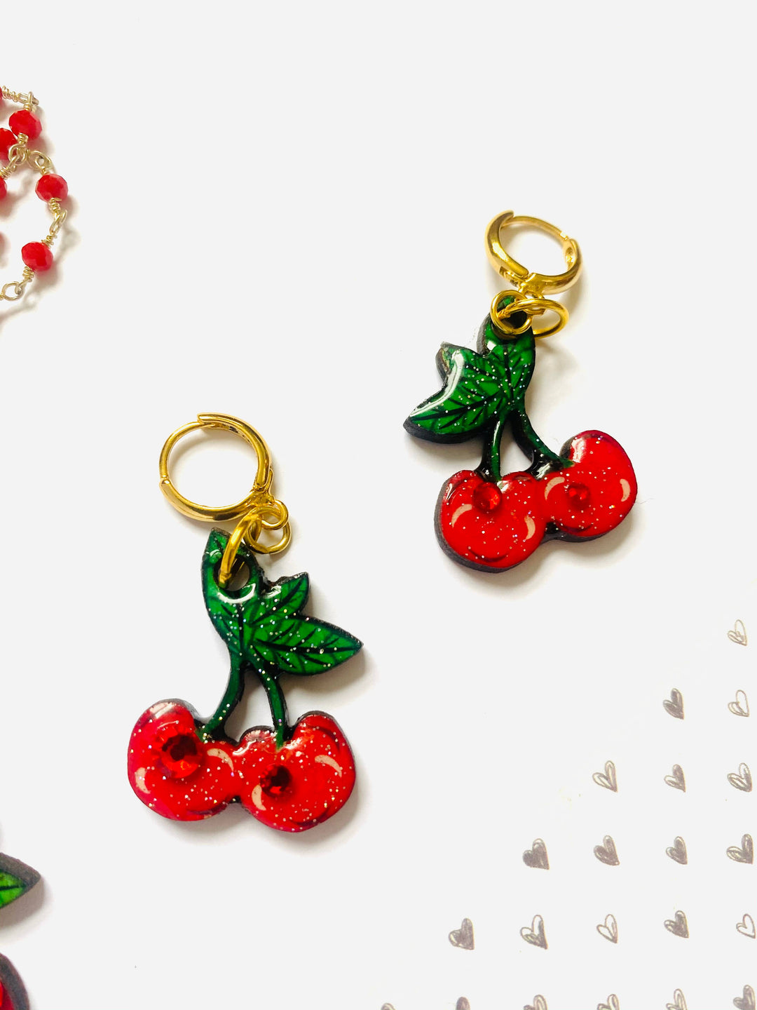 Retro Cherry Earrings by Rosie Rose Parker