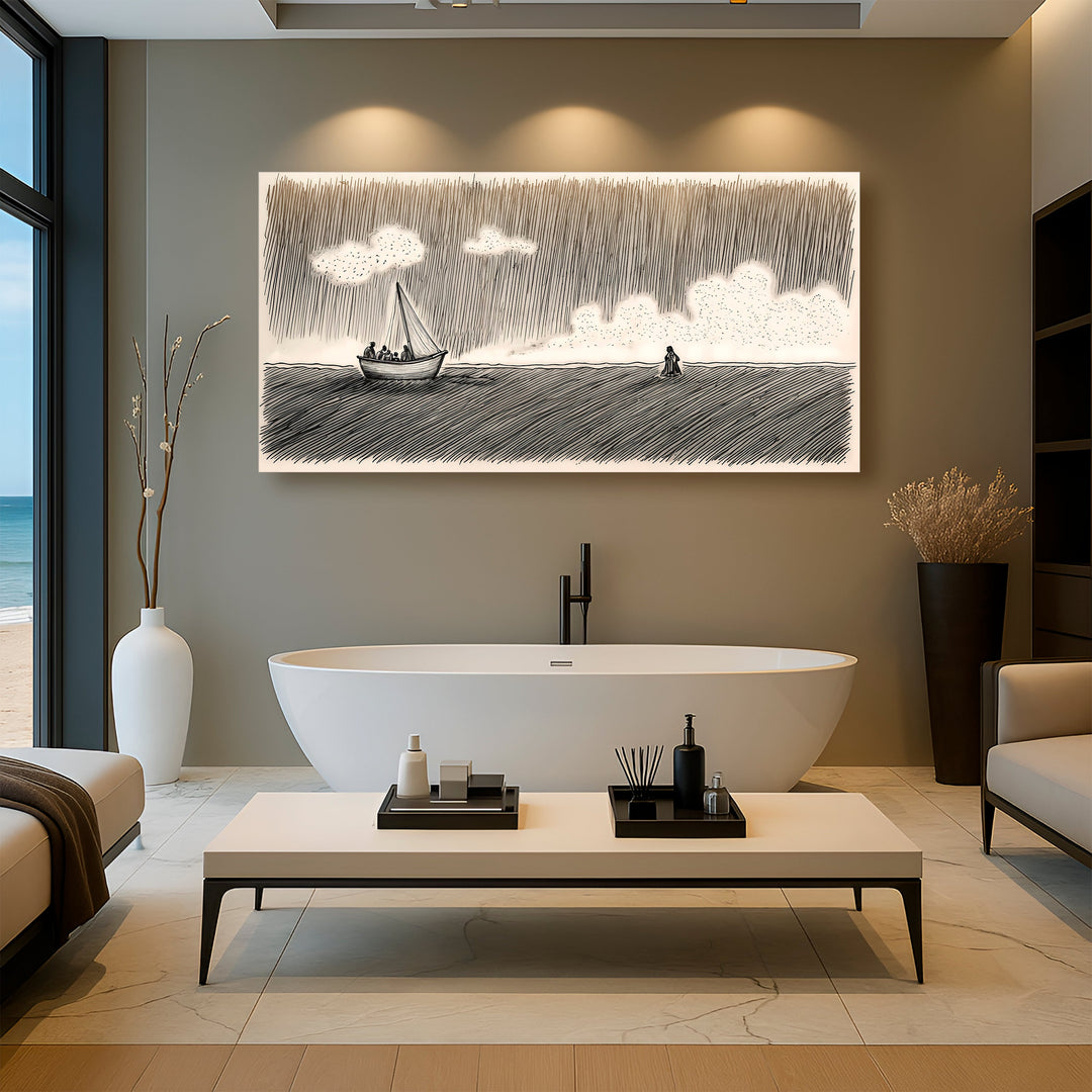 Jesus Walking On Water Faith Wall Art V