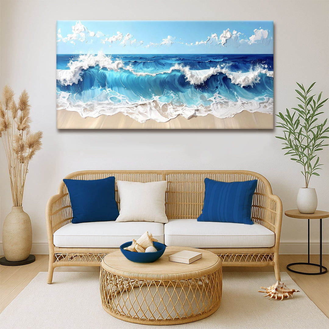 Serene Ocean Wave Coastal Wall Art II