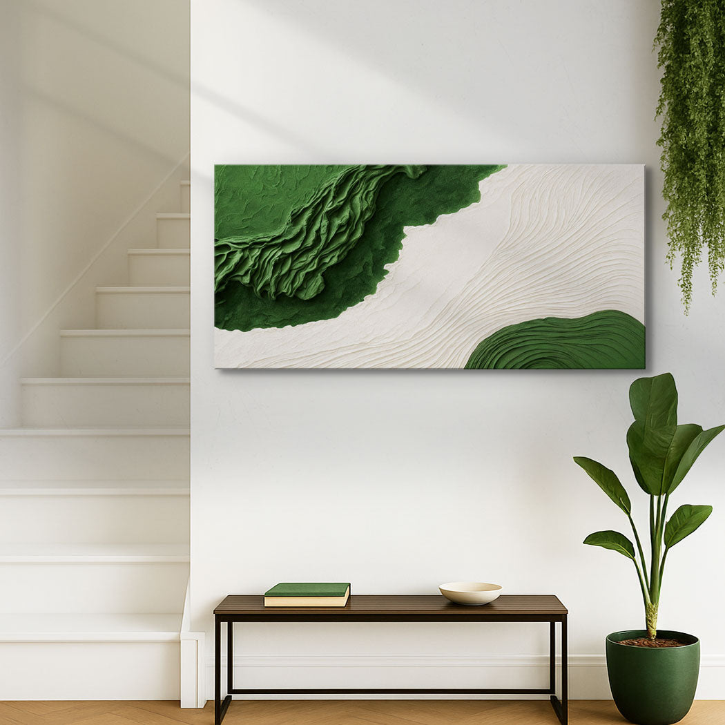 Green Rivers Abstract Wall Art IX