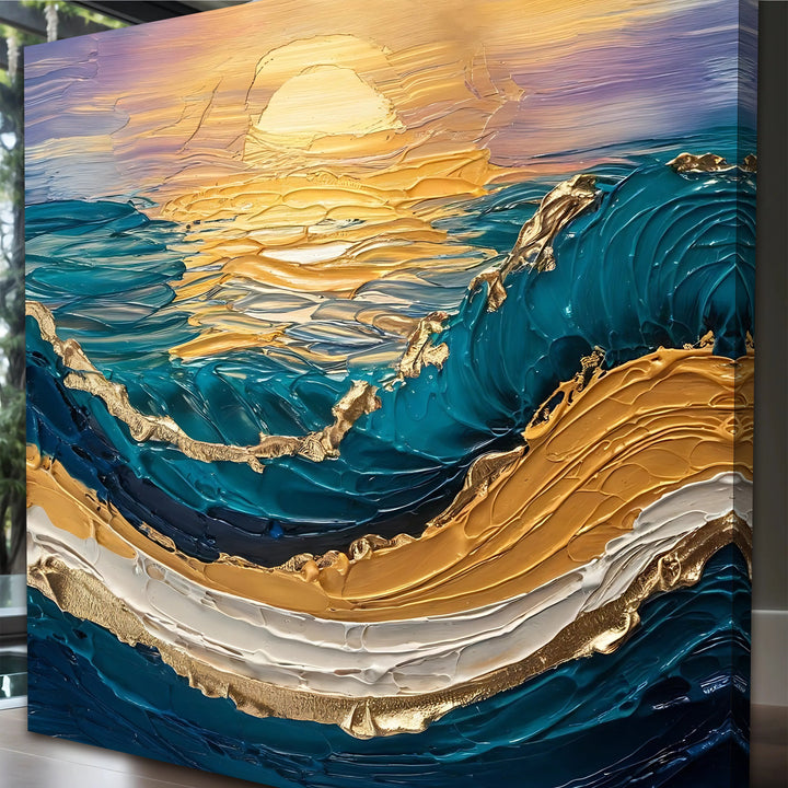 Golden Hour Impasto Wall Art