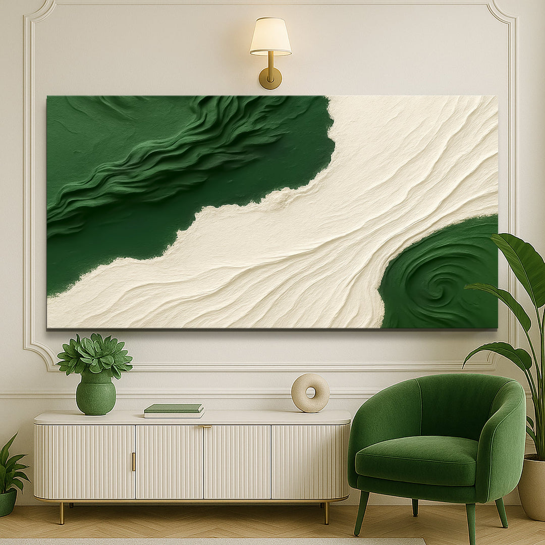 Green Rivers Abstract Wall Art X