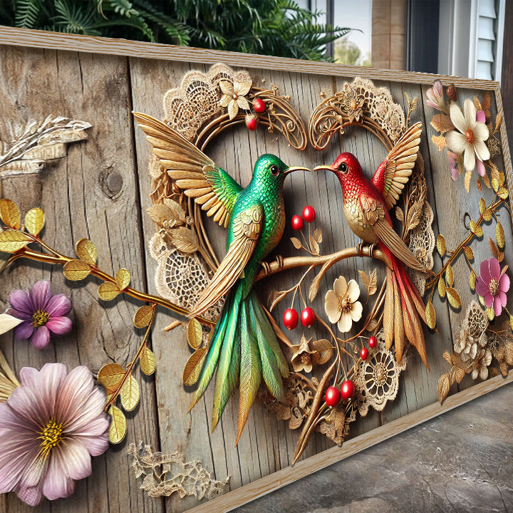 3D Hummingbirds Wall Art VII