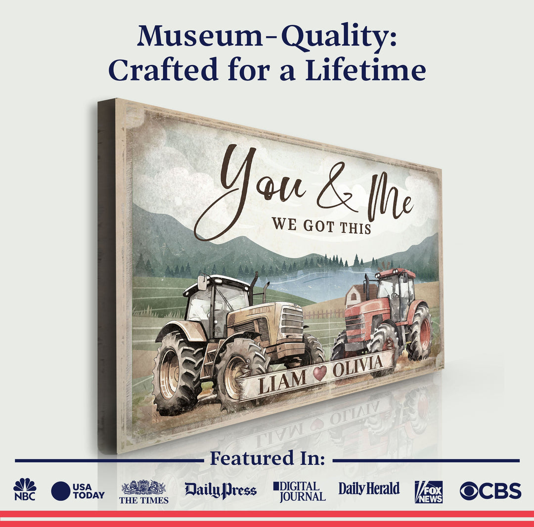 Tractor Themed We Got This Couple Sign