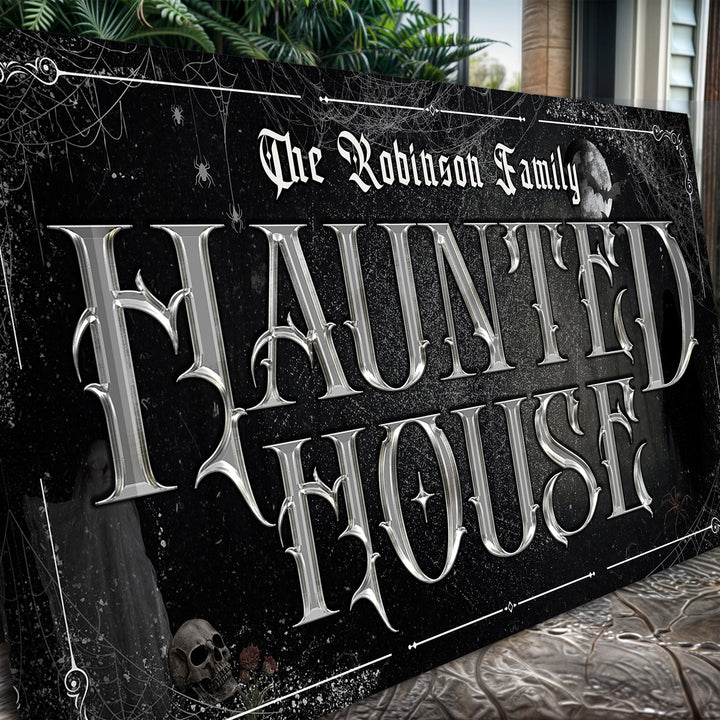 Personalized Haunted House Halloween Sign III