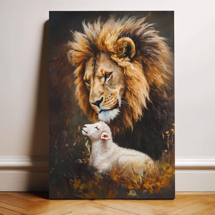 Lion And Sheep Faith Wall Art