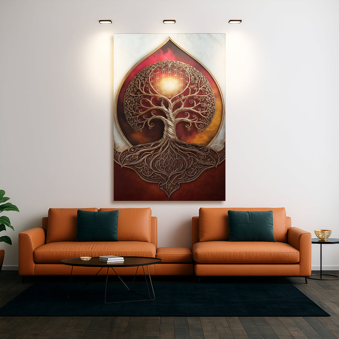 Tree of Life: Sacred Geometry Abstract Wall Art