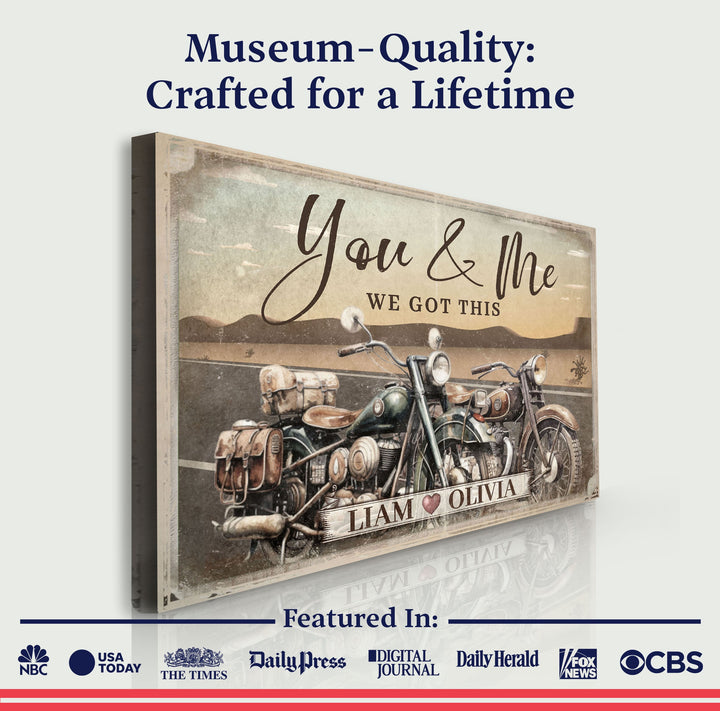 Motorcycle Themed We Got This Couple Sign