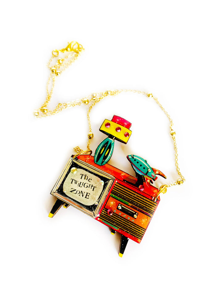 Retro TV Necklace by Rosie Rose Parker