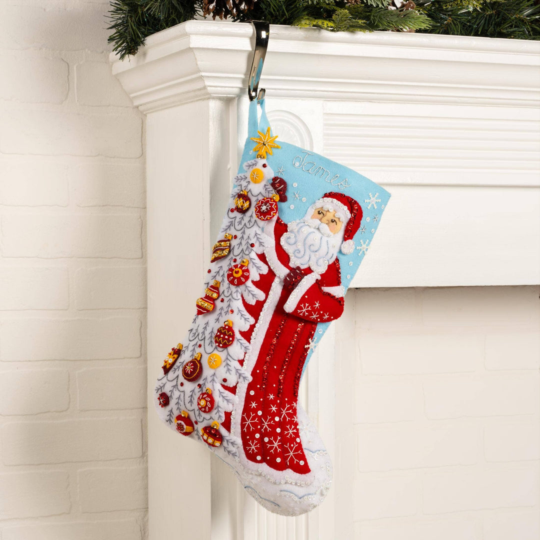 Bucilla Snowy St Nick Felt Stocking