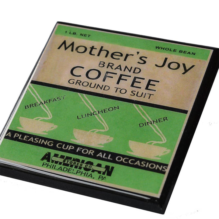 Not Without My Coffee!  Vintage Coffee Label Coaster Set