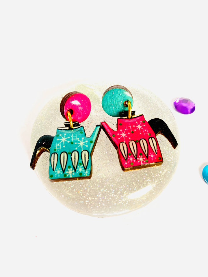 Vintage Teapot Earrings by Rosie Rose Parker