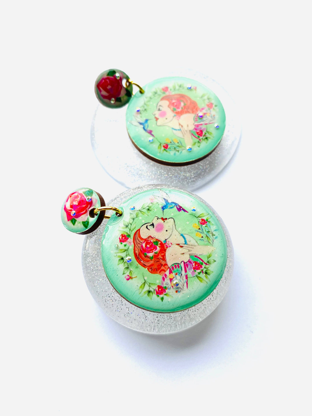 Lady and the Hummingbird Earrings by Rosie Rose Parker