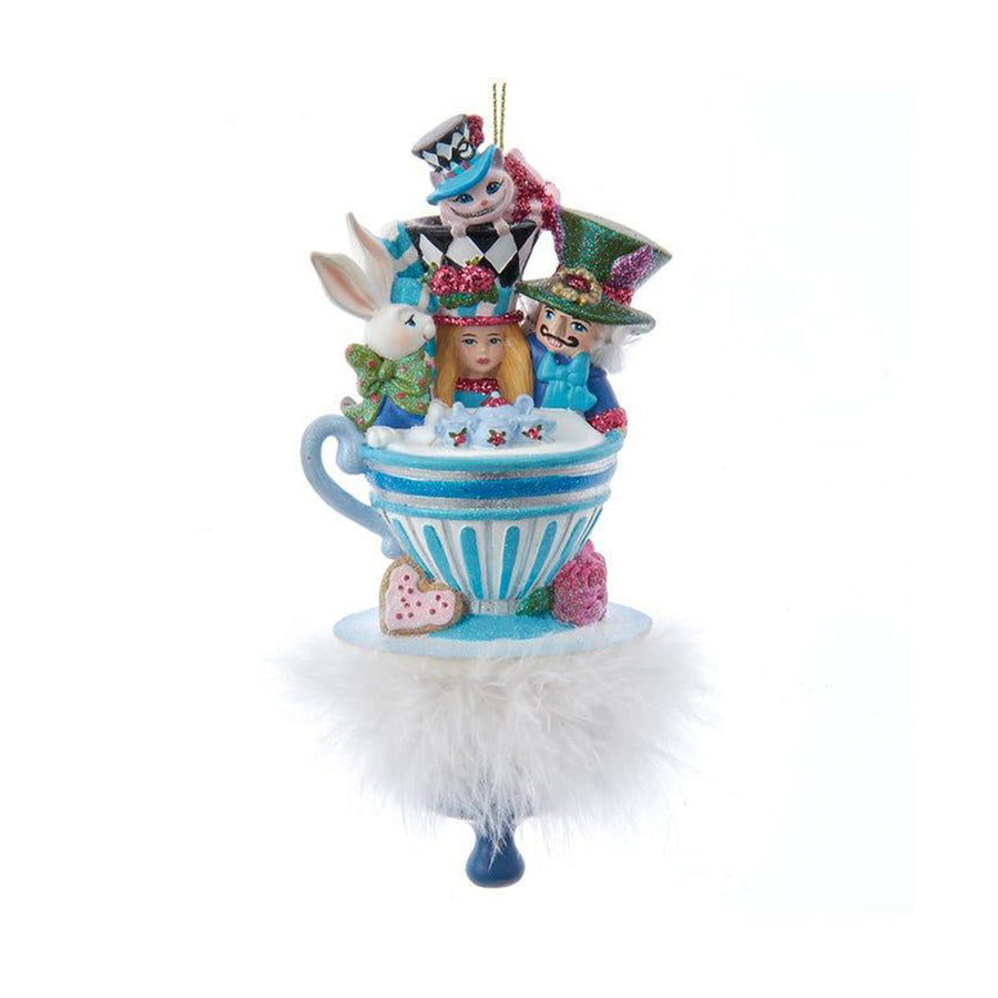 6.25" Holly Hats&trade; Alice & Friends Tea Party Hat Ornament by Kurt Adler image