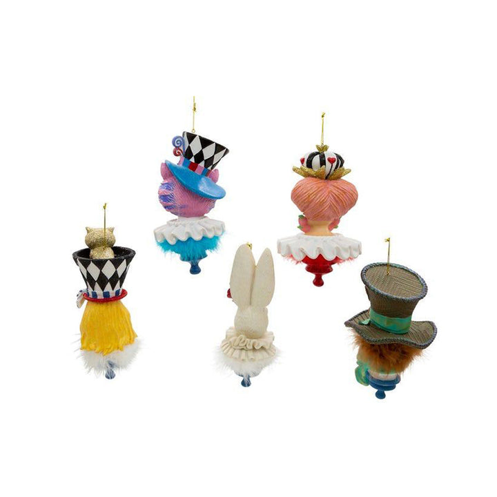 6" Holly Hats&trade; Alice In Wonderland Hat Ornament Set, 5 Piece Set by Kurt Adler image 2