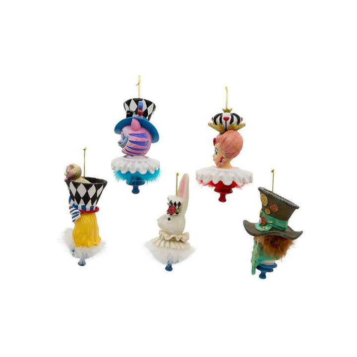 6" Holly Hats&trade; Alice In Wonderland Hat Ornament Set, 5 Piece Set by Kurt Adler image 3